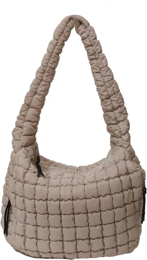 Quilted Tote Bag, Large Lightweight Quilted Bag Puffer Tote Bag Trendy Puffy Purse Hobo Bags for Women