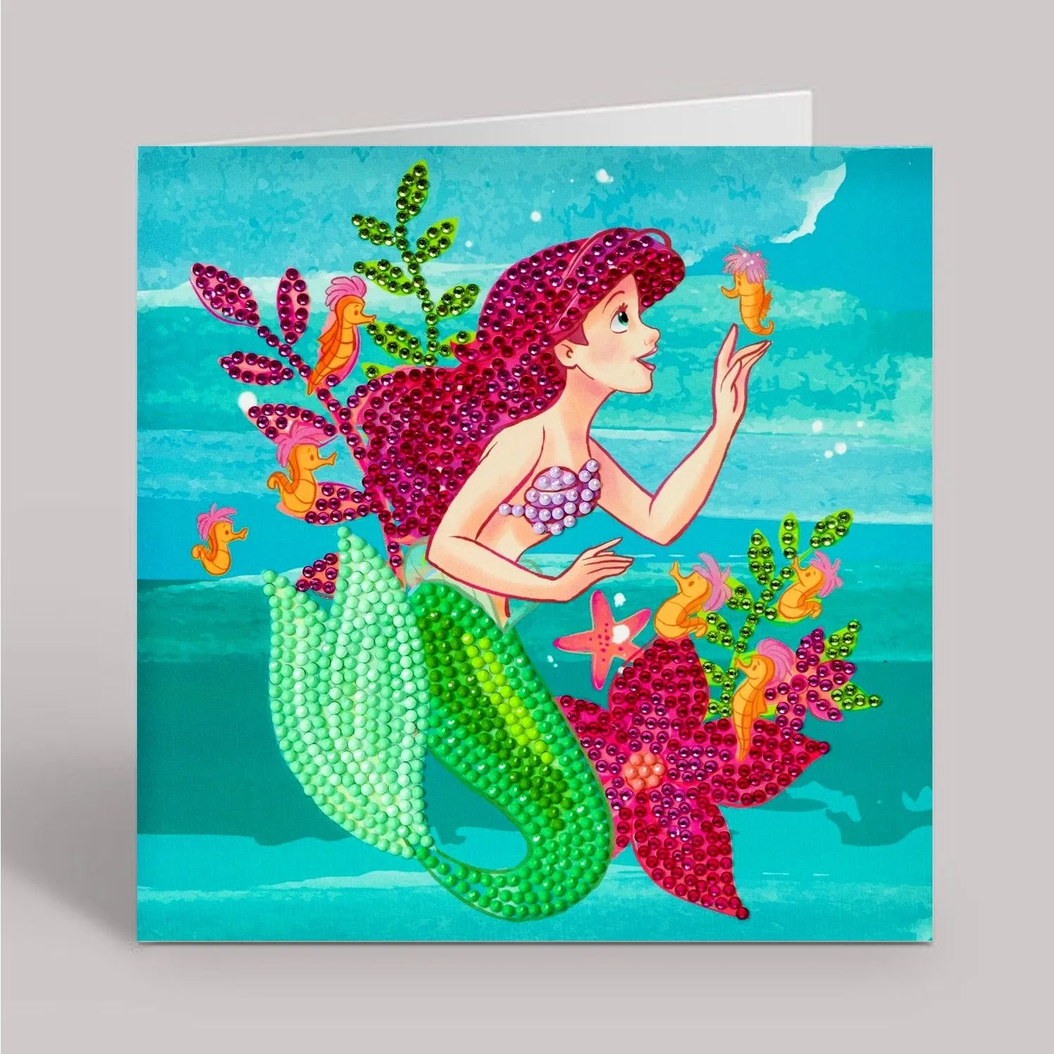 "Ariel" Crystal Art Card 18x18cm