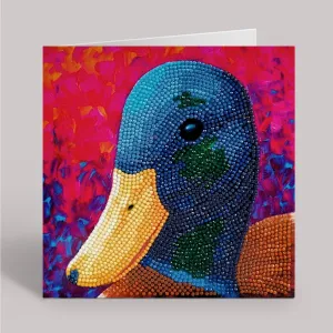 "Delightful Duck" Crystal Art Card by Rachel Froud 18x18cm