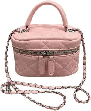 QWINEE Women's Silver Top Handle Crossbody Bag Small Crocodile Embossed Satchel Bag Mini Bucket Handbag