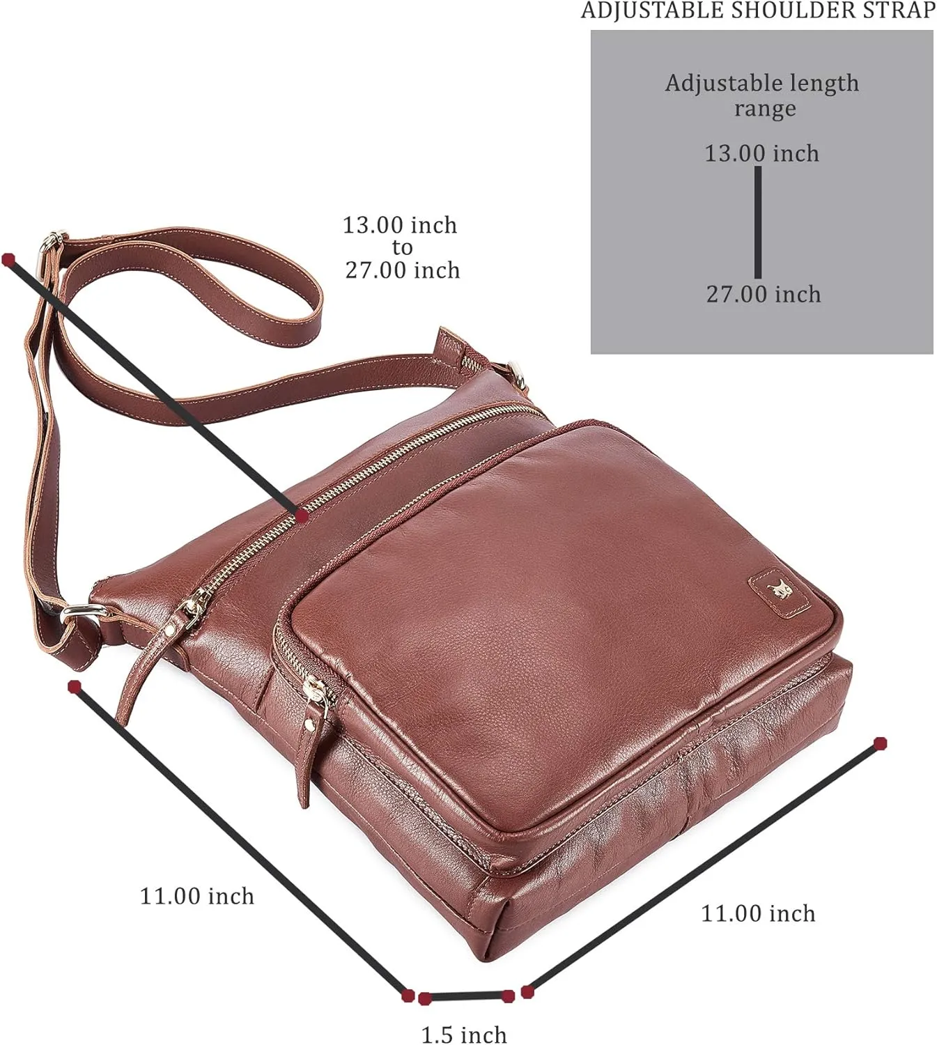 Real Leather Crossbody Bags Purses for Women Shoulder Handbags Crossover Handmade Stylish Trendy Pocketbook