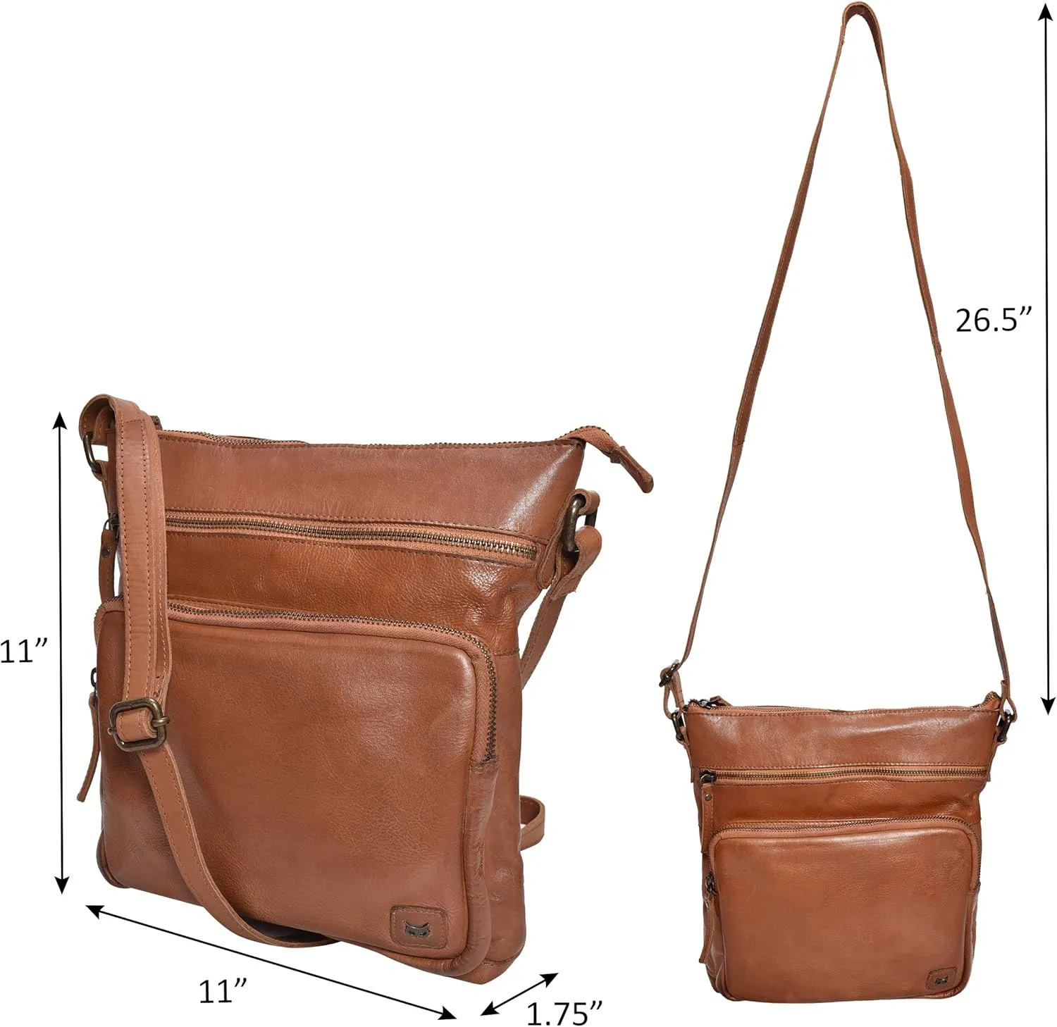 Real Leather Crossbody Bags Purses for Women Shoulder Handbags Crossover Handmade Stylish Trendy Pocketbook
