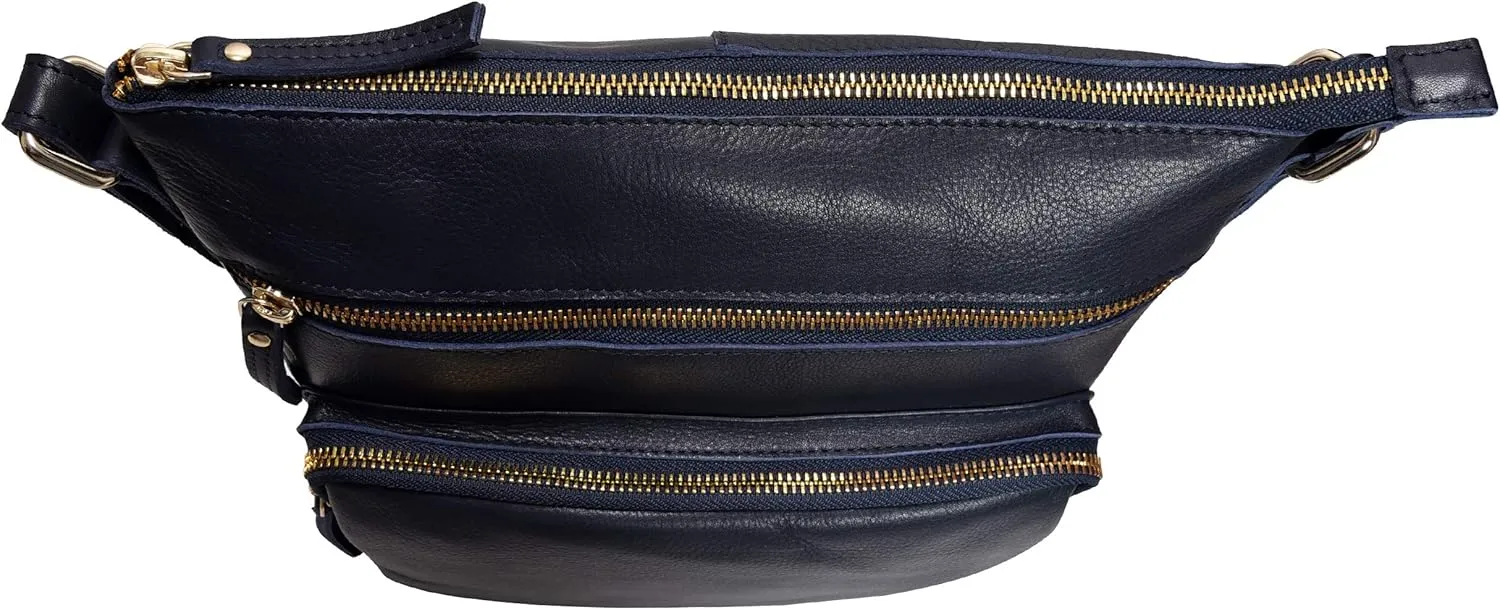 Real Leather Crossbody Bags Purses for Women Shoulder Handbags Crossover Handmade Stylish Trendy Pocketbook