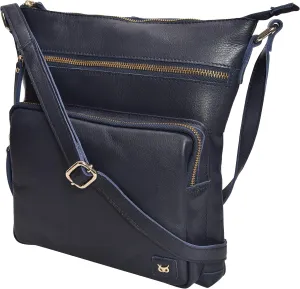 Real Leather Crossbody Bags Purses for Women Shoulder Handbags Crossover Handmade Stylish Trendy Pocketbook