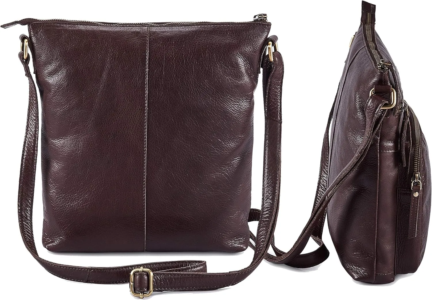 Real Leather Crossbody Bags Purses for Women Shoulder Handbags Crossover Handmade Stylish Trendy Pocketbook