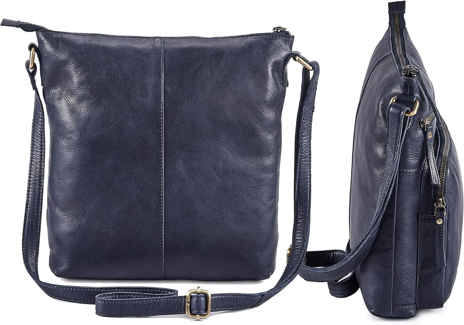 Real Leather Crossbody Bags Purses for Women Shoulder Handbags Crossover Handmade Stylish Trendy Pocketbook