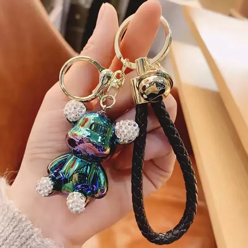 Rhinestone Riot Bear Luxe Keychain
