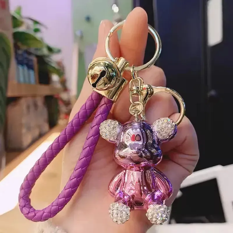 Rhinestone Riot Bear Luxe Keychain