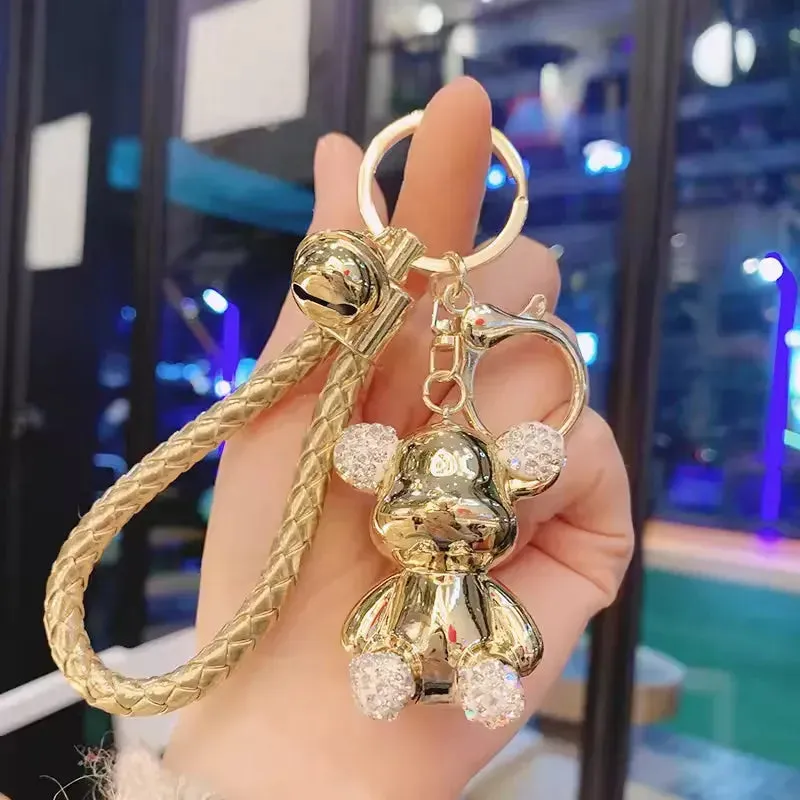Rhinestone Riot Bear Luxe Keychain