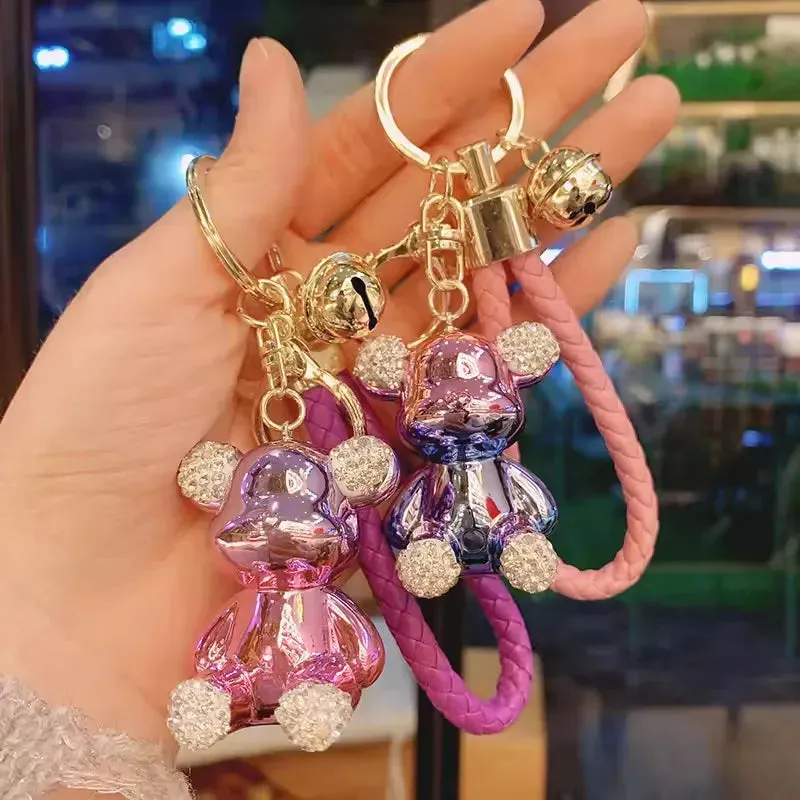 Rhinestone Riot Bear Luxe Keychain
