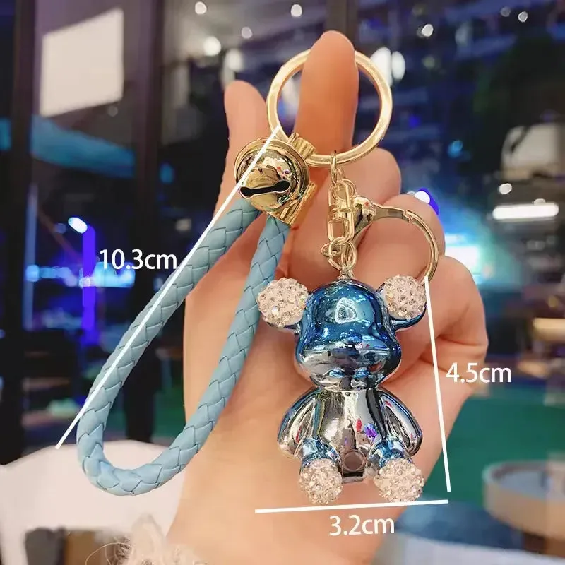 Rhinestone Riot Bear Luxe Keychain
