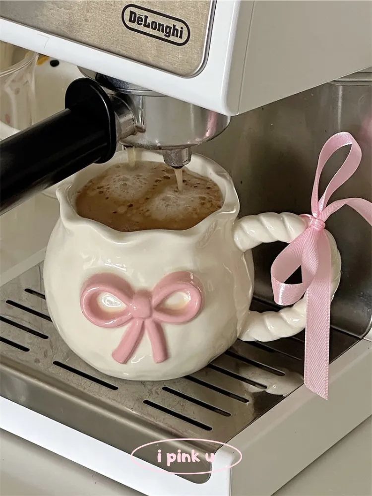 Ribbon Charm Handmade Ceramic Mug