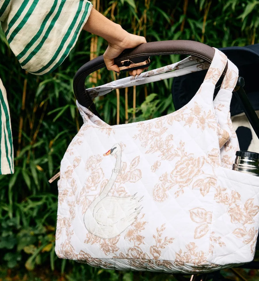 Rose Quilted Tote Bag