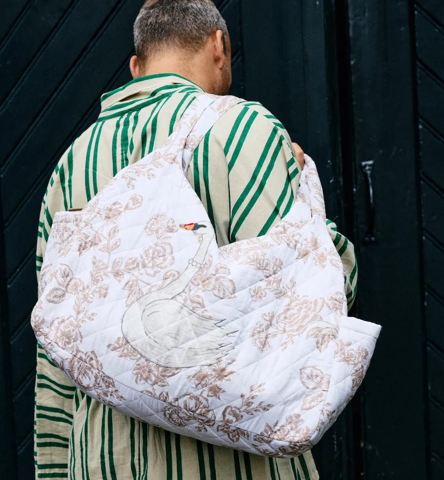 Rose Quilted Tote Bag