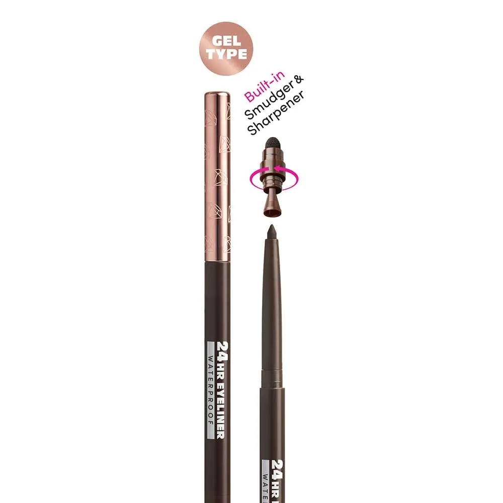 Ruby Kisses 24HR Waterproof Eyeliner – Built-In Smudger & Sharpener | 5 Shades