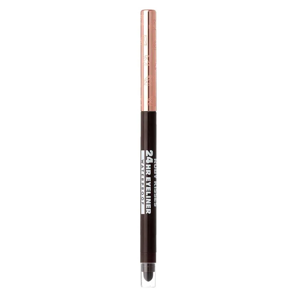 Ruby Kisses 24HR Waterproof Eyeliner – Built-In Smudger & Sharpener | 5 Shades