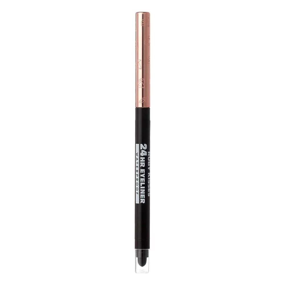 Ruby Kisses 24HR Waterproof Eyeliner – Built-In Smudger & Sharpener | 5 Shades