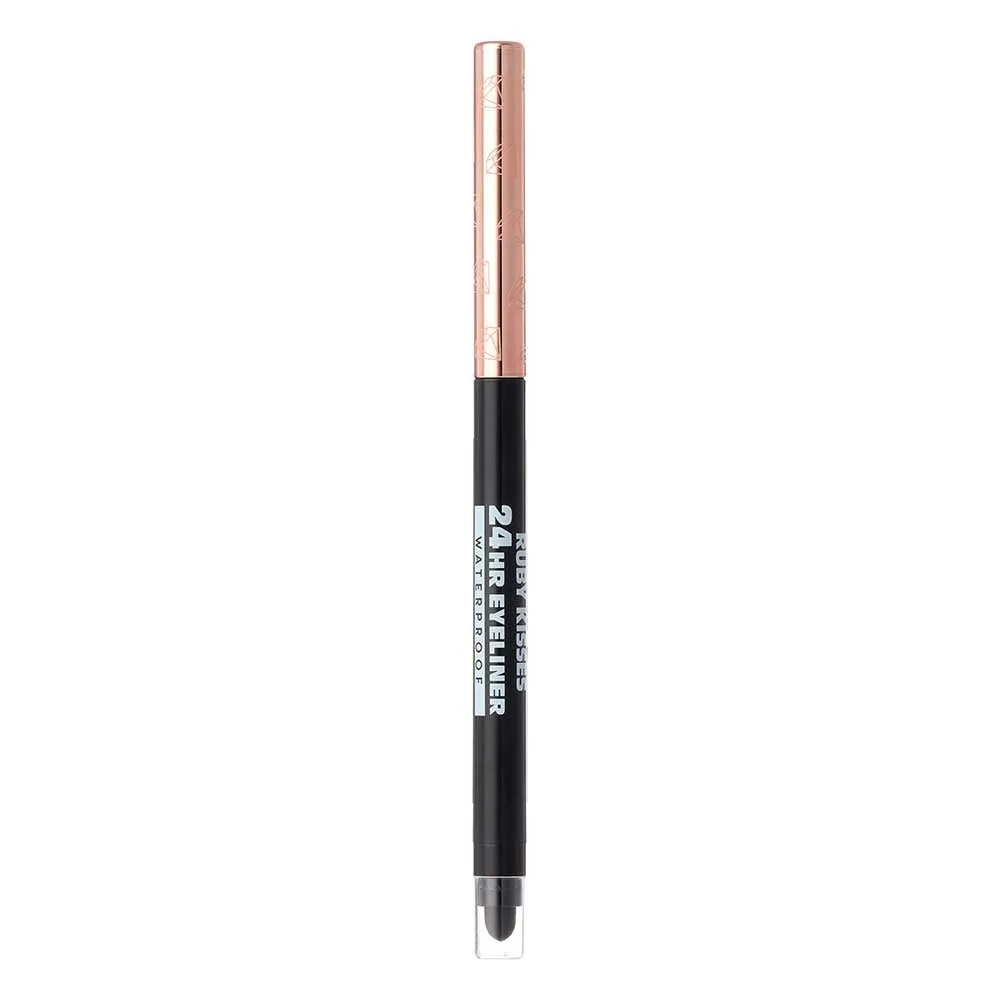 Ruby Kisses 24HR Waterproof Eyeliner – Built-In Smudger & Sharpener | 5 Shades