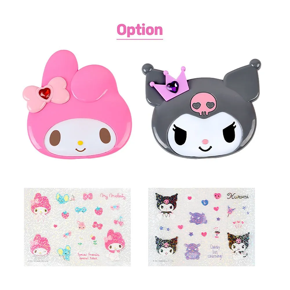 Sanrio My Melody & Kuromi Mirror and Comb with Sticker Set