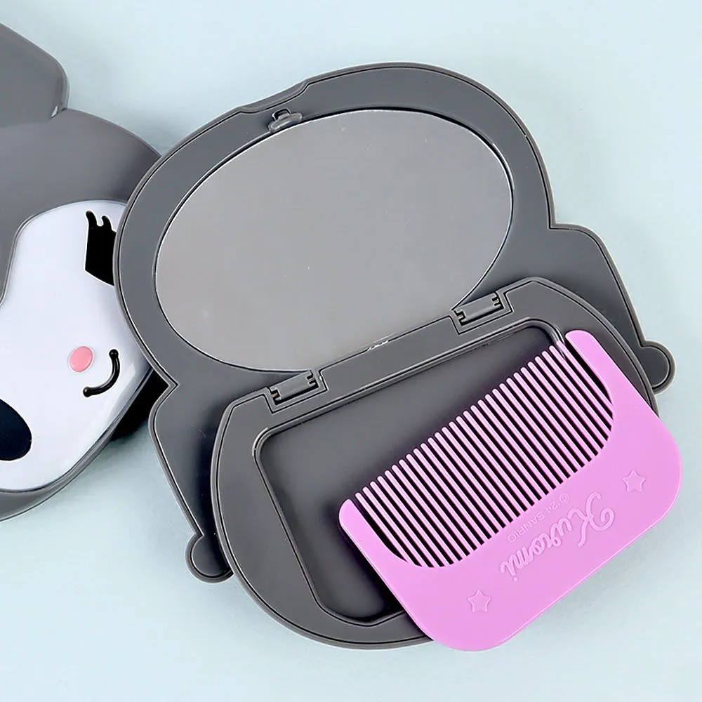 Sanrio My Melody & Kuromi Mirror and Comb with Sticker Set