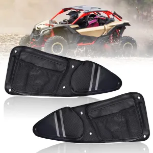 Side Door Bags, Storage Bags with Knee Pad for UTV Front Door Both Side, Compatible with Polaris RZR XP 1000 Turbo S900/1000, Black
