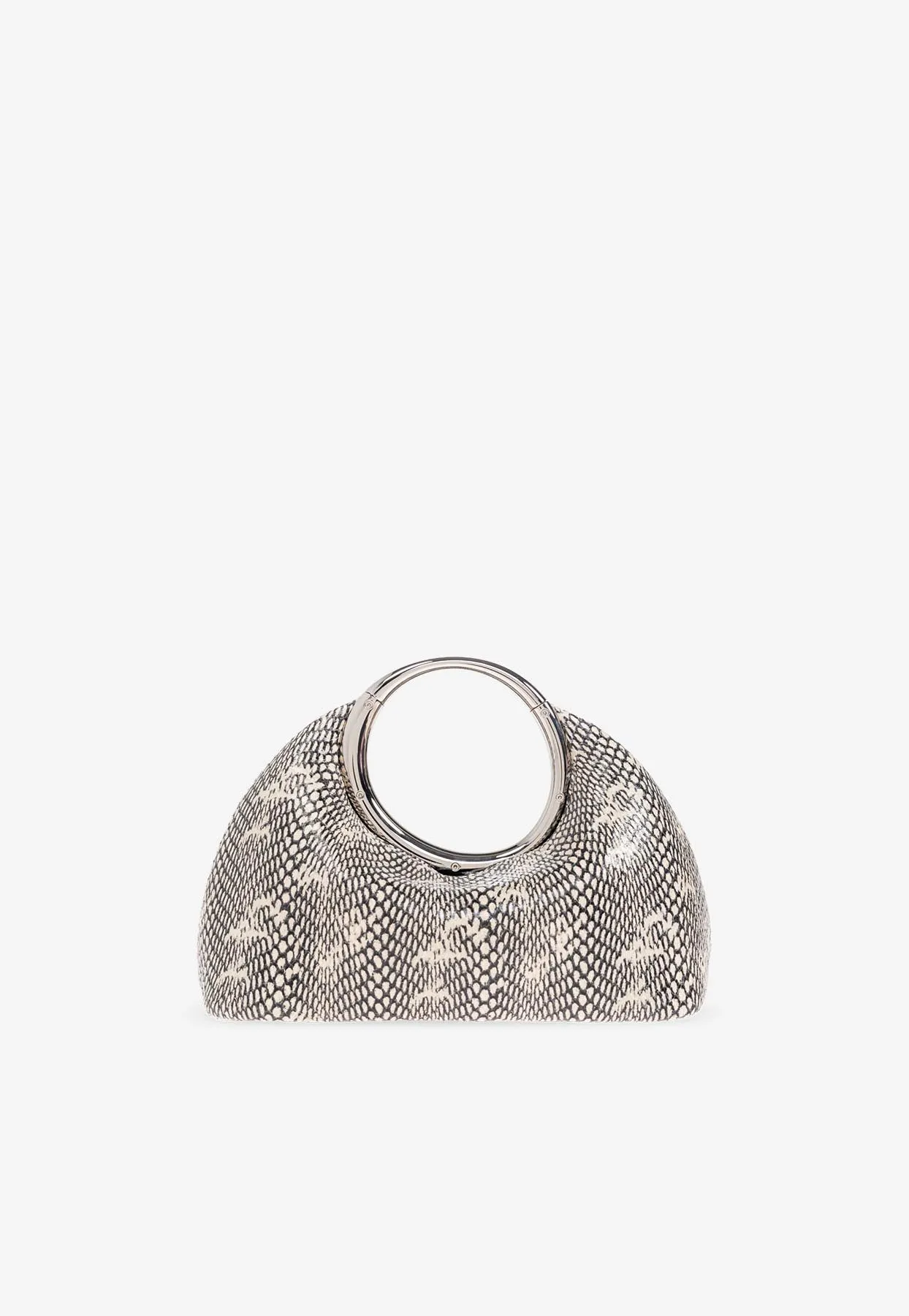 Small Calino Snake-Embossed Leather Top Handle Bag