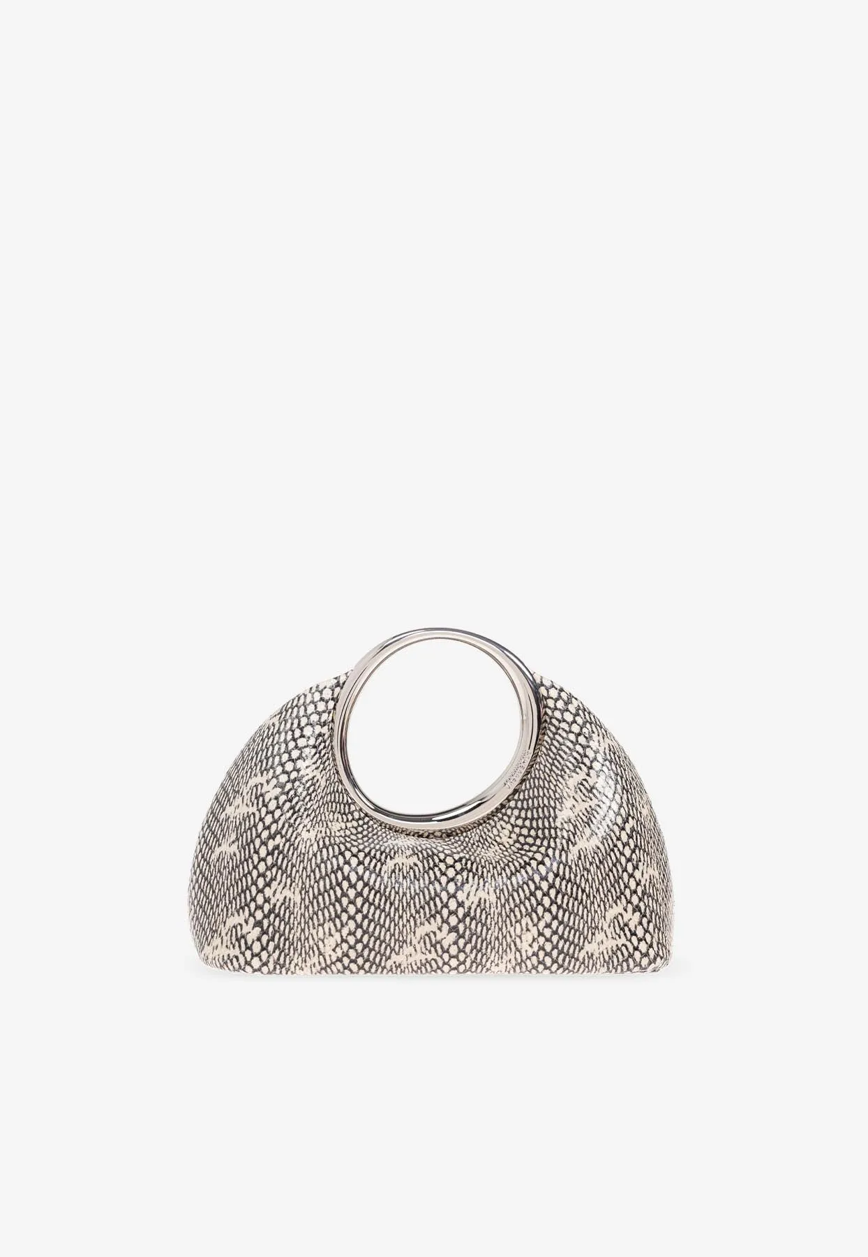 Small Calino Snake-Embossed Leather Top Handle Bag