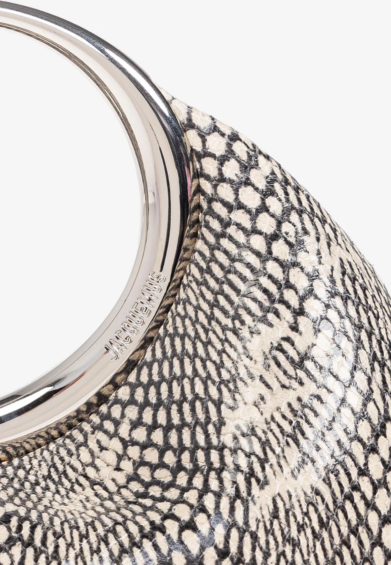 Small Calino Snake-Embossed Leather Top Handle Bag