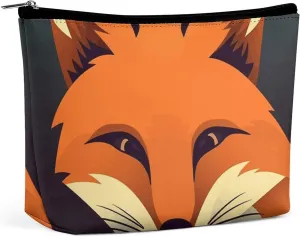 Small Cosmetic Bag Elegant Roomy A Fox Image Makeup Bags Portable Zipper Pouch Lipstick Bag Travel Toiletry Bag for Best Friend Gift