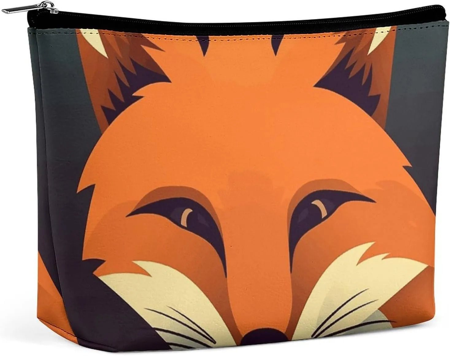 Small Cosmetic Bag Elegant Roomy A Fox Image Makeup Bags Portable Zipper Pouch Lipstick Bag Travel Toiletry Bag for Best Friend Gift