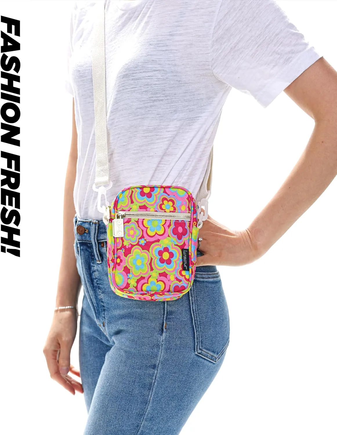 Small Crossbody Bags for Women & Men – 80s/90s Small Bum Bag – Stylish Travel & Festival Belt Bag – Ideal Fanny Pack for Daily Fashion – Perfect for Travel & Everyday Wear (88626)