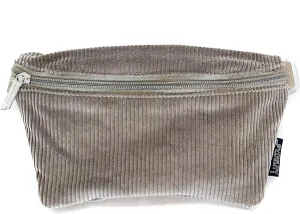 Small Crossbody Bags for Women & Men – 80s/90s Small Bum Bag – Stylish Travel & Festival Belt Bag – Ideal Fanny Pack for Daily Fashion – Perfect for Travel & Everyday Wear – Curduroy Grey