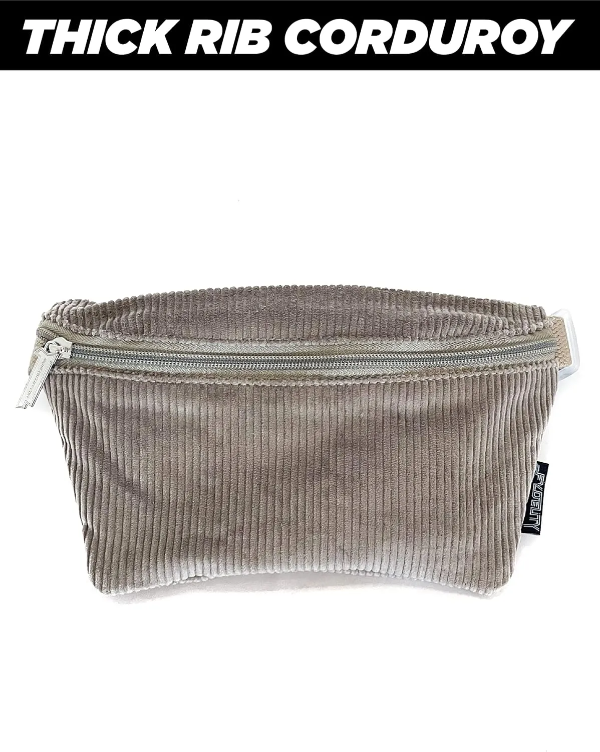 Small Crossbody Bags for Women & Men – 80s/90s Small Bum Bag – Stylish Travel & Festival Belt Bag – Ideal Fanny Pack for Daily Fashion – Perfect for Travel & Everyday Wear – Curduroy Grey