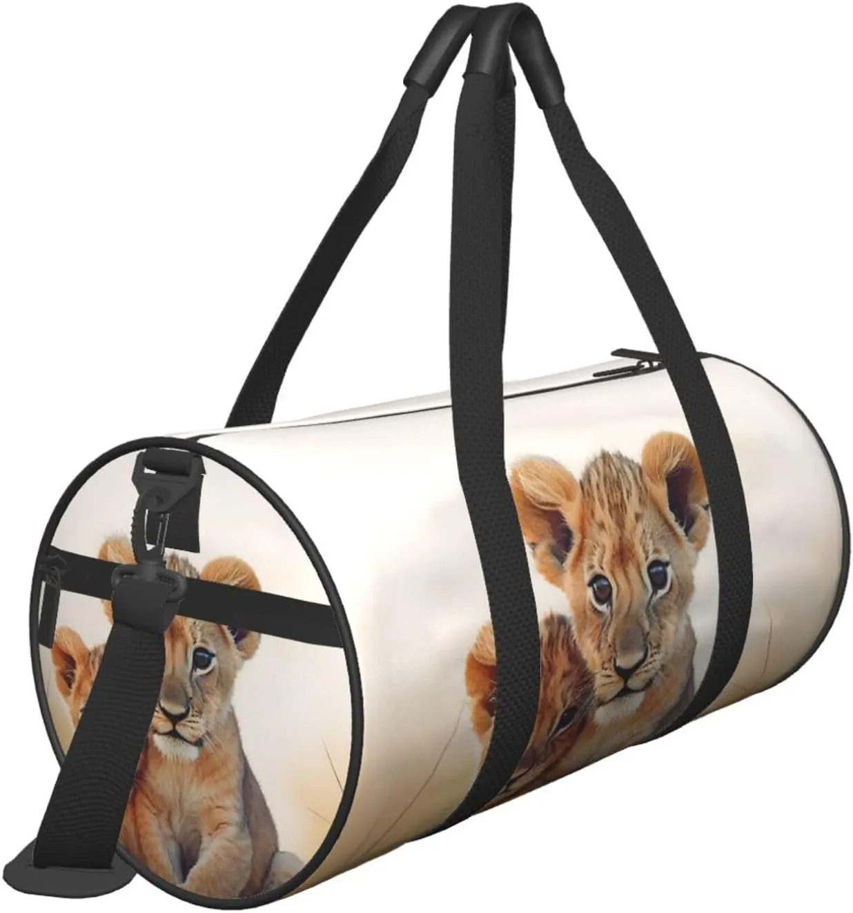 Small lion Travel Duffle Bag for Men Women Sport Gym Bag Foldable Weekender Bag Carry on Overnight Bag for Travel Swimming Basketball