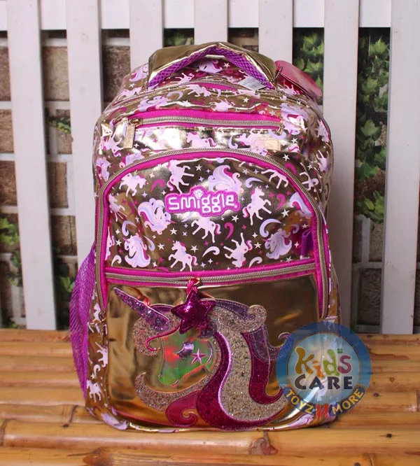 Smiggle Brand Unicorn Themed School Bag | Grade 2 & 3 | Pink (716704)
