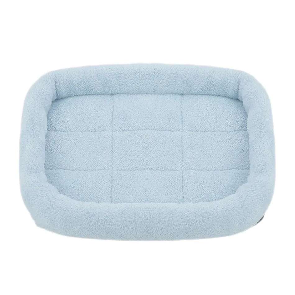 Soft Plush Square Dog Bed Mat Beds for Dogs Cat Small Medium Large Pet Sleep Calming Pad Cat Dog Bed Cushion Pet Supplies