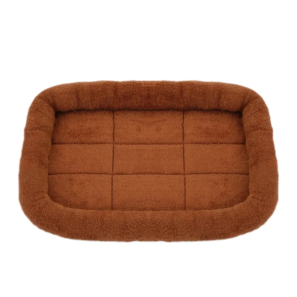 Soft Plush Square Dog Bed Mat Beds for Dogs Cat Small Medium Large Pet Sleep Calming Pad Cat Dog Bed Cushion Pet Supplies