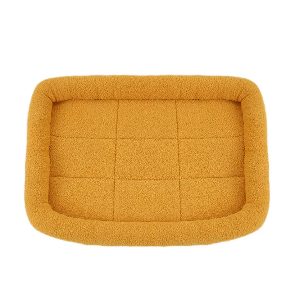 Soft Plush Square Dog Bed Mat Beds for Dogs Cat Small Medium Large Pet Sleep Calming Pad Cat Dog Bed Cushion Pet Supplies
