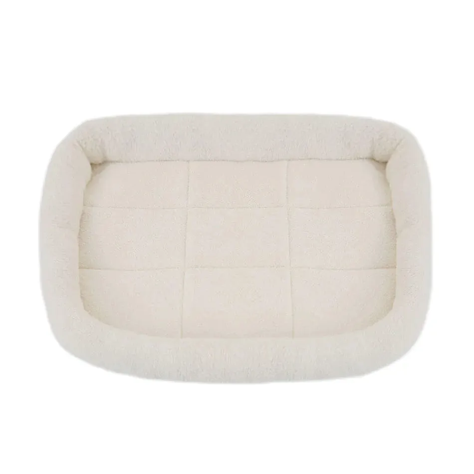 Soft Plush Square Dog Bed Mat Beds for Dogs Cat Small Medium Large Pet Sleep Calming Pad Cat Dog Bed Cushion Pet Supplies
