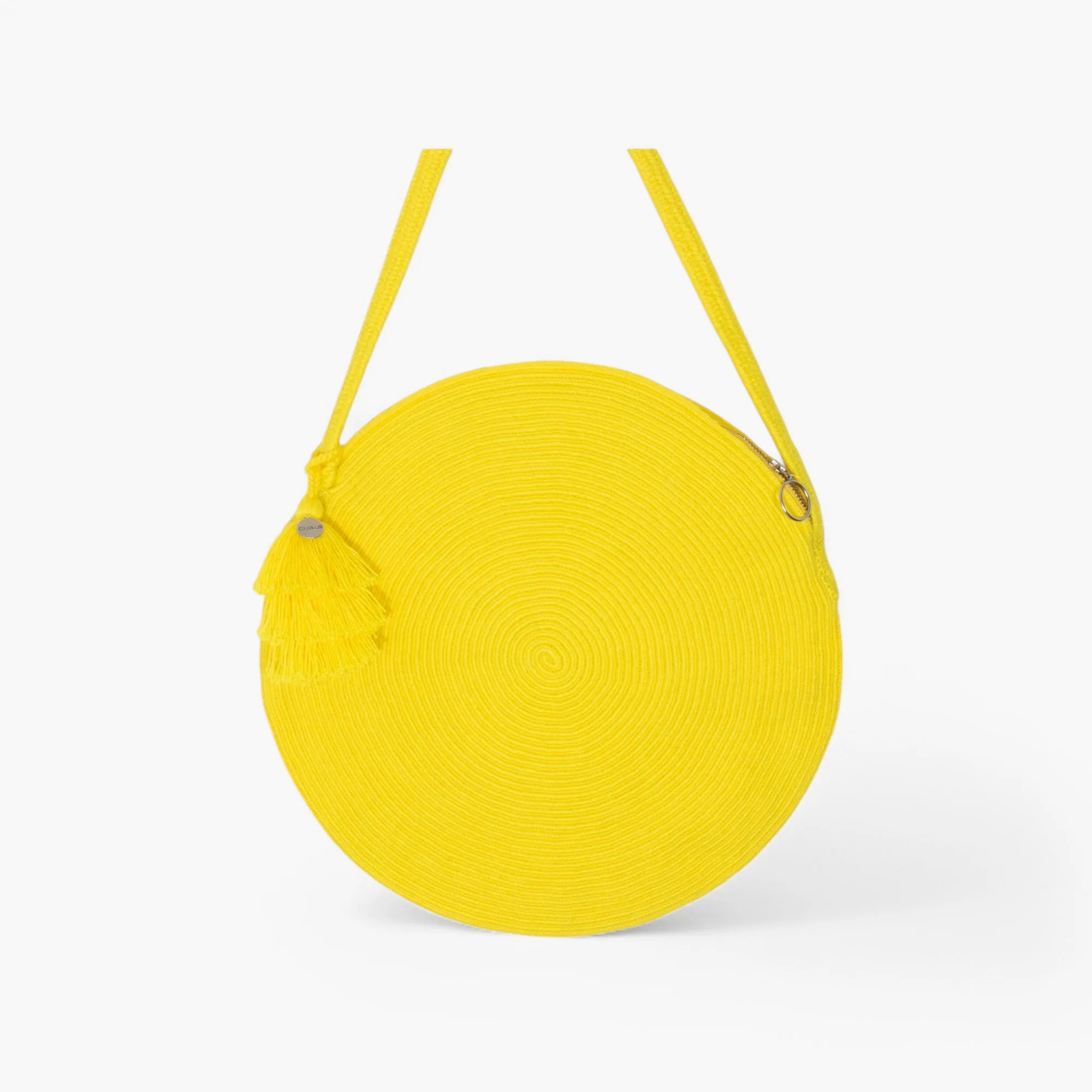 Solid circle shoulder bag | Lemon fizz