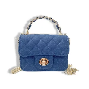 Sparkly Denim Quilted Purse