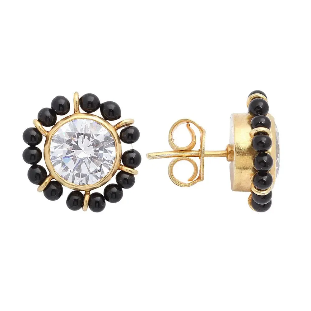Sparkly zircon mangalsutra earrings