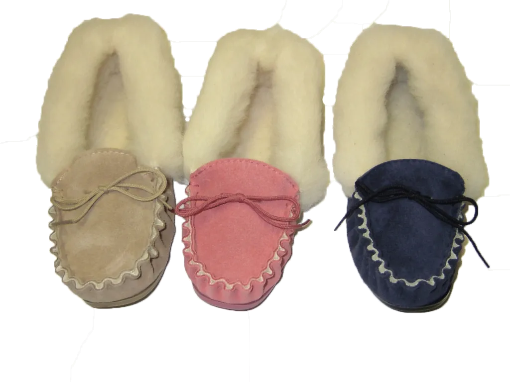 Suede Moccasin with Wool Lining and Hard Sole | Daisy