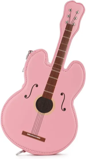 SUKUTU Women Guitar Shaped Shoulder Bag Creative Music Sparkly Leather Novelty Crossbody Bags Handbag
