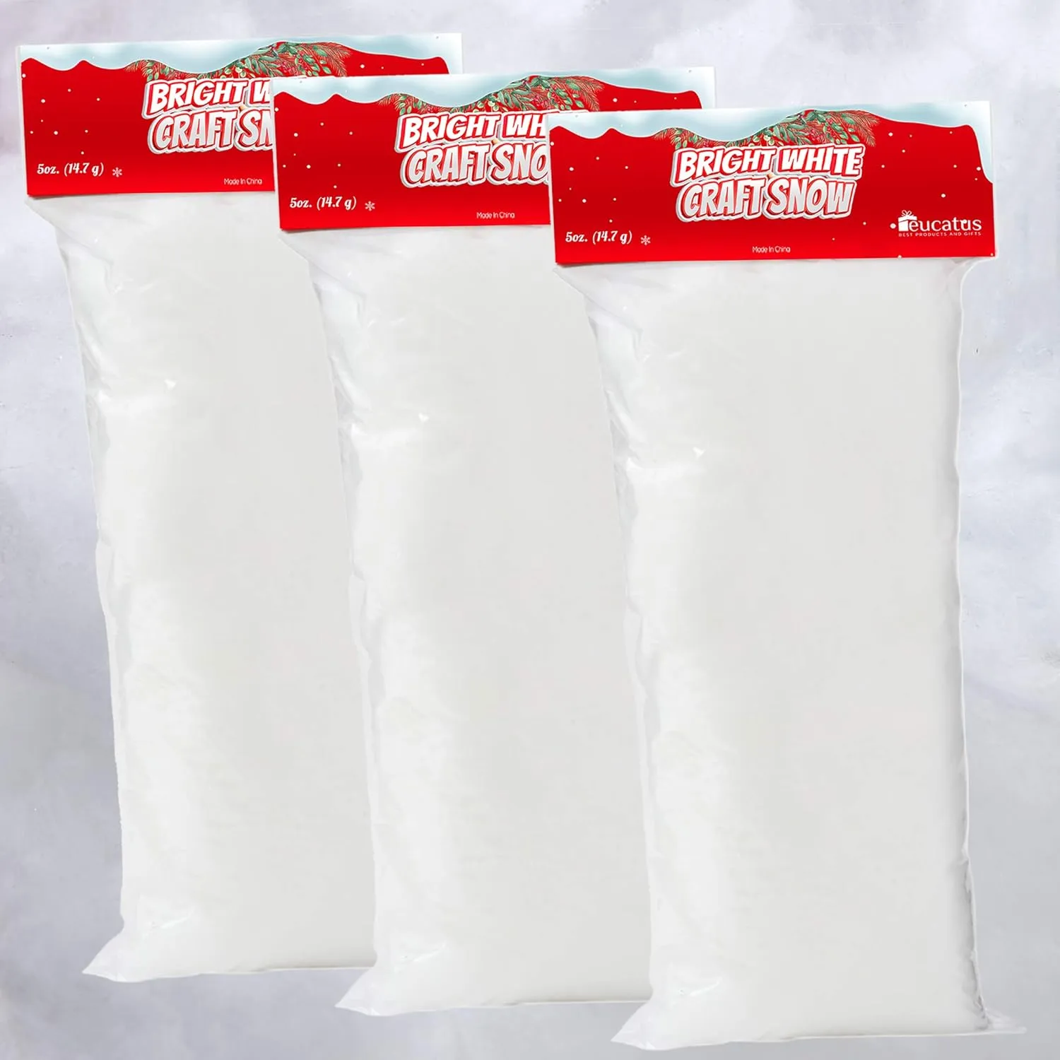 Super Realistic Fake Indoor Snow Blanket. 45 sqft Cotton-Like Fluffy Snow for Winter Mantle Village, Nativity and Easy Christmas Display Decoration. Hypoallergenic, Flame Resistant and Eco Friendly