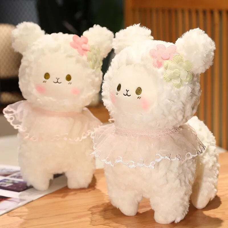 Sweet Fluffy Standing Lamb Family