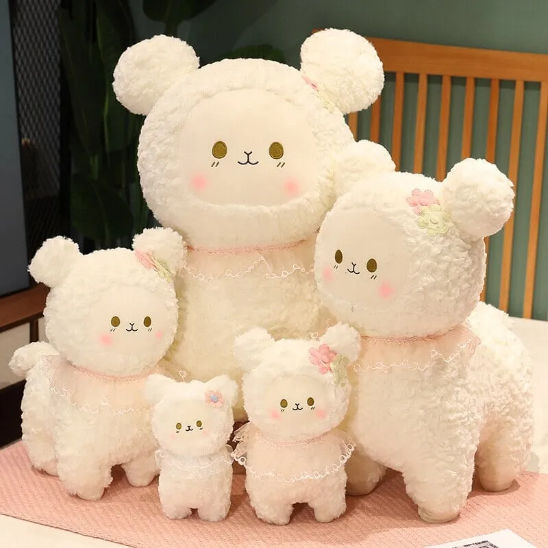 Sweet Fluffy Standing Lamb Family