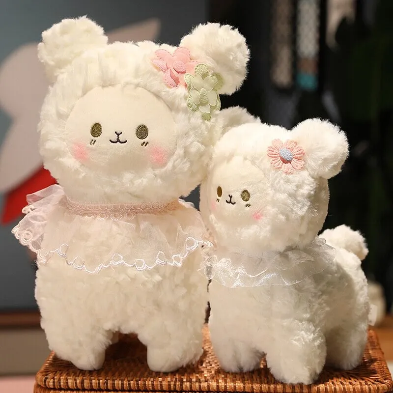 Sweet Fluffy Standing Lamb Family