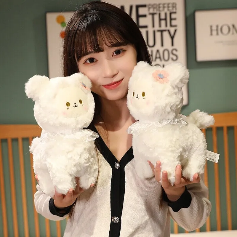 Sweet Fluffy Standing Lamb Family