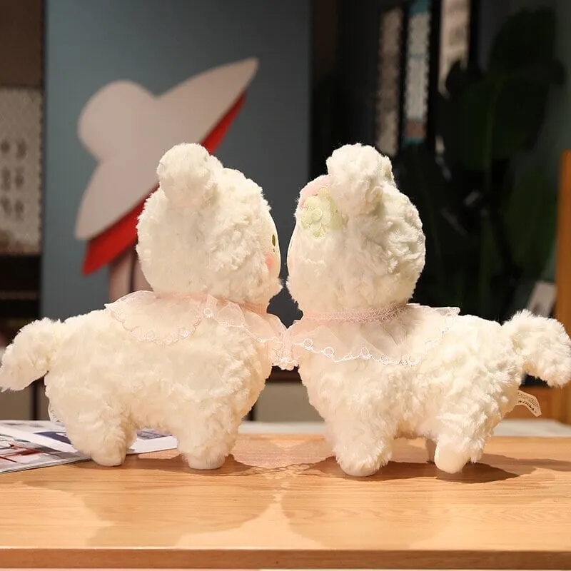 Sweet Fluffy Standing Lamb Family